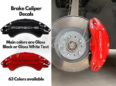 8x Porsche Brake Caliper Decals | Replacement Brake Stickers Porsche  | 4 Sizes  • $12.34