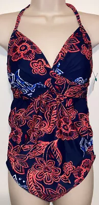 Maternity Swimsuit SMALL NWT Isabel By Ingrid Floral Print Halter Neck One Piece • $14.99