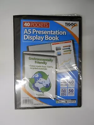 Tiger A5 Presentation Display Book Black 40 Pocket • £3.49