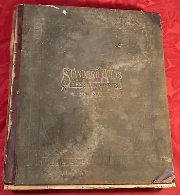 1916 Lenawee County Michigan Plat Book And Standard Atlas Genealogy Family Hist • $175