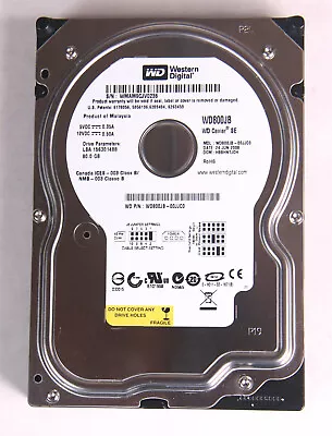 Western Digital Caviar WD800JB 80GB Enhanced IDE Hard Drive - GOOD • $30