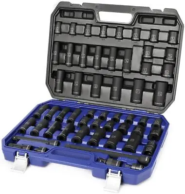 WORKPRO 55PC 1/2  Drive Impact Socket Set W/Extension Bars SAE Metric Tools NEW • $129.99
