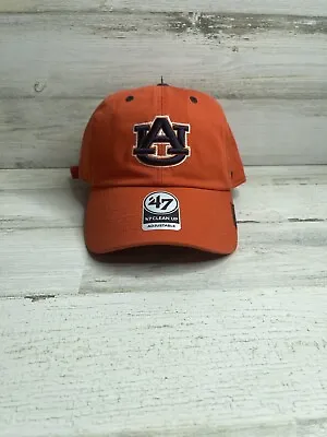 Auburn Tigers Orange Adjustable Hat Cap ‘47 Brand Clean Up (Name On Bill) • $22.99