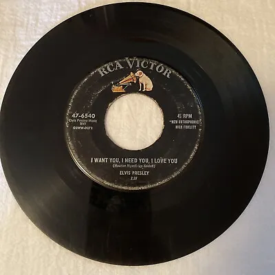 Elvis Presley My Baby Left Me/I Want You I Need You I Love You 45 RPM RCA 1956 • $5.99