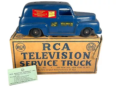 Marx Toys 1948 Blue RCA Television Service Truck In Original Box No Ladder § • $200