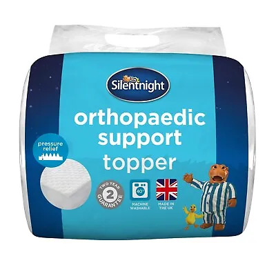 Silentnight Orthopaedic 3cm Mattress Topper Back Support Hypoallergenic • £54.99