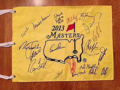 2013 Masters Champions Flag Arnold Palmer Faldo Bubba Floyd Langer Woosnam+ • $1000