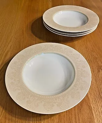 VILLEROY & BOCH Florea Filegree Set Of Four (4) Rim Soup Bowls - Excellent  • $39.95