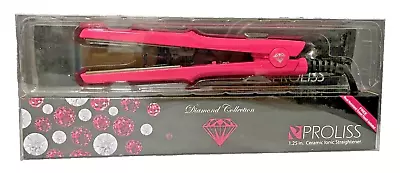 PROLISS 1.25  Ceramic Ionic Straightener - Diamond Collection W/ Travel Pouch • $22.95