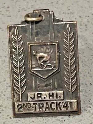 1941 2nd Place Track Metal Or Pendant: Junior High;   Metal Arts Co Rochester NY • $19.99