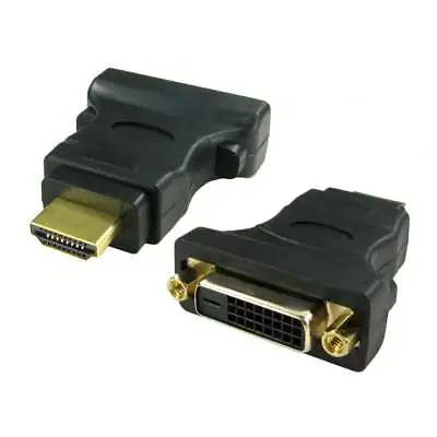 £3.99 • Buy HDMI Male To DVI Socket Adapter For Laptop PC Computer Monitor TV Plasma TFT