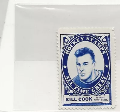 ~1960-61 Topps Hockey Stamps BILL COOK New York Near Mint~ • $19.95