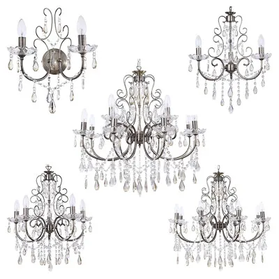 Litecraft Madonna Chandeliers & Wall Light E14 Candle Arms - Antique Brass       • £98.99