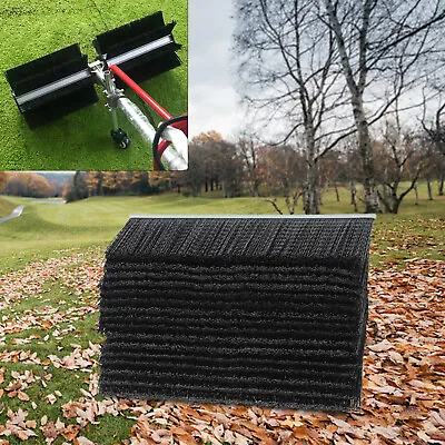 Large Lawn Sweeper Walk Behind Push Wheels Leaf Sweeper Brush Black USA • $17.10