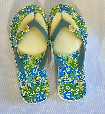 Vera Bradley Flip Flops Women’s Size Medium English Meadow NWT • $23.95