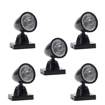 5pcs Model Railway O Scale 1:50 Christmas Village Street Lights Spotlight LEDs • $9.99