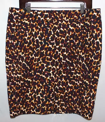 Womens Size 14 Skirt Merona Lined Animal Print Pencil Skirt 21” Length Used • $10.99