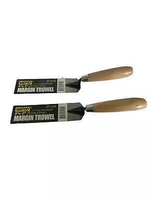 TROWEL (2 PACK) MARGIN MASONARY Hardwood Handle 2” X 8” NATTCO • $15.99