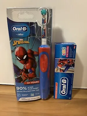 $69.99 • Buy Oral B Spiderman Electric Toothbrush 3+ Yo & Kids Fruity Toothpaste (one Set)