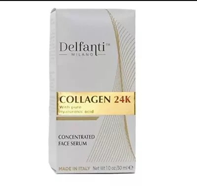 Delfanti Milano COLLAGEN 24K W/Pure Hyaluronic Acid Concentrated Face Serum 1 Oz • $12.32