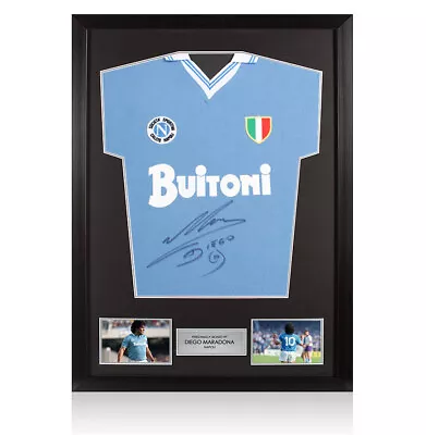 Framed Diego Maradona Signed Napoli Shirt: Home 1987-88 Autograph Jersey • $4940.85