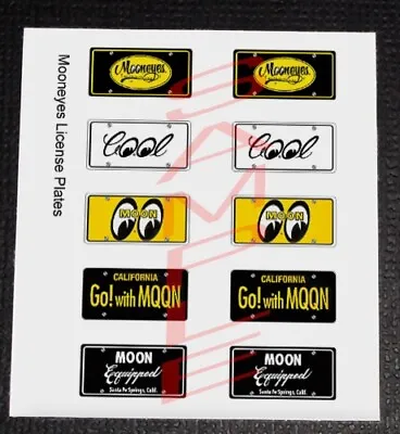 MOONEYES MOON SPEED EQUIPMENT Miniature PLATES For 1/25 Scale MODEL CARS • $2.99