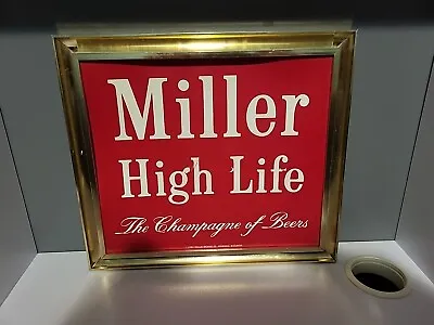 Vintage Miller High Life 1970's Metal Sign Miller Brewing Co Milwaukee WI  • $38.80