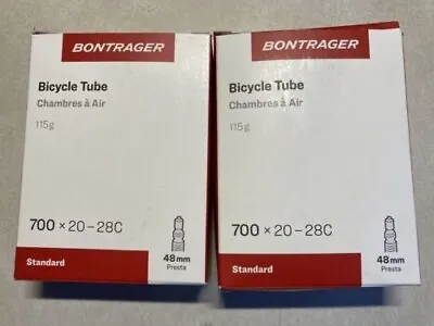 (2)Bontrager Bicycle Tubes 700x20-28C Standard 48mm Presta • $9.95