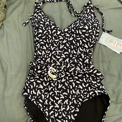 BNWT M&S Plunge Swimsuit Size 10  SPF 50 Protection • £12