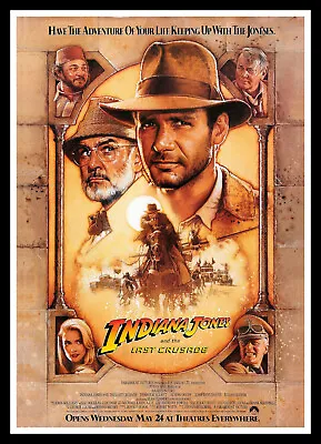 Indiana Jones And The Last Crusade Movie Poster Print & Unframed Canvas Prints • $19.95