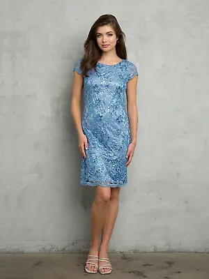 Mother Of Bride Dress - Lace Knee Length - EV3473-BM - Sizes M To 4X NWTags • $105