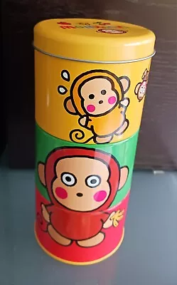 Sanrio Monkichi Monkey 3 Layers Stacking Metal Container Vtge'96 Japan-pre Owned • $39