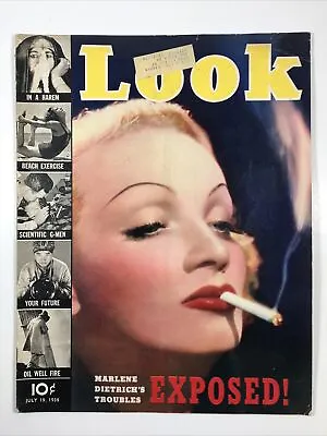 Look Magazine July 19 1938 Old Hollywood Movies Large Format Marlene Dietrich • $27.96