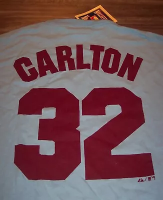 VINTAGE PHILADELPHIA PHILLIES MLB Baseball #32 STEVE CARLTON T-Shirt MENS MEDIUM • $30