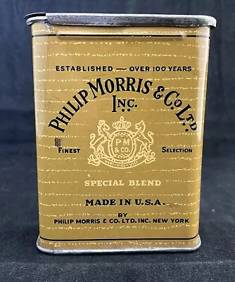 Vintage Philip Morris & Co. Ltd. Metal Tin Cigarette Case Special Blend USA Made • $8.99