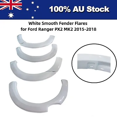 Fender Flares White Smooth OEM Design Guard For Ford Ranger PX2 MK2 2015-2018 • $189.95