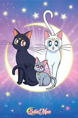 Sailor Moon - Manga / Anime TV Poster (Cats - Luna Artemis & Diana) (24  X 36 ) • $12.99
