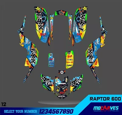 Graphic Kit For Yamaha Raptor 660 660r 2001 To 2005 Decal Stickers Atv 12 Serie • $150