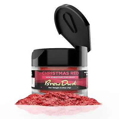 Christmas Red Brew Dust 4g | Metallic Shimmer For Garnishes & Drinks 100% Edible • $9.99