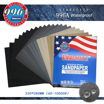 Wet & Dry Sandpaper Sheets Sand Paper Grit 60-10000 Car Paint Polishing 9  X 11  • $2.23