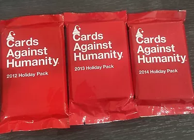 New! Cards Against Humanity: 2012 2013 2014 Holiday 3 Expansion Packs • $42.72