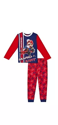 Mario Bros Mario Kart Red Pajama Set Long Sleeve Top & Pants Boy’s S(6/7) New • $14.99