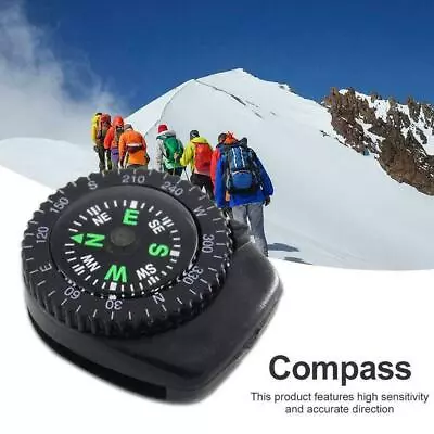 Mini Watch Strap Button Compass Survival Outdoor Hiking Camping Accessories U9U1 • $0.99