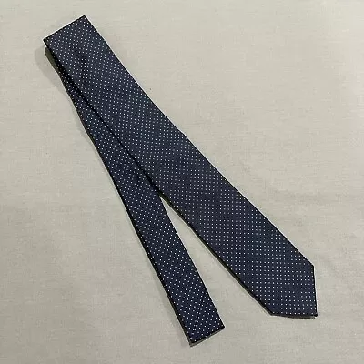 J.CREW Navy Blue White Pin Dot Tie • $30