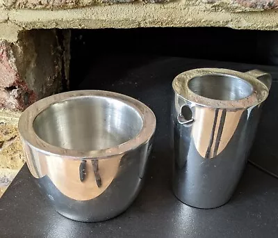 £18.50 • Buy Contemporary Sheffield Cream Jug & Sugar Bowl Made By Nic Wood-very Striking VG+
