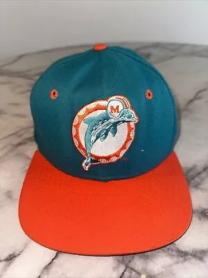 VINTAGE 90s Miami Dolphins NFL New Era Pro Model Dupont Visor SnapBack Hat  • $99.95