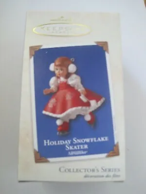 Hallmark Keepsake Christmas Ornament Holiday Snowflake Skater EUC Vintage • $12.97