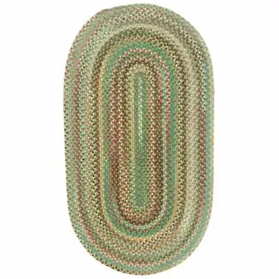 $94 • Buy Capel Rugs Sherwood Forest Wool Country Lodge Area Braided Rug 225 Sage Green