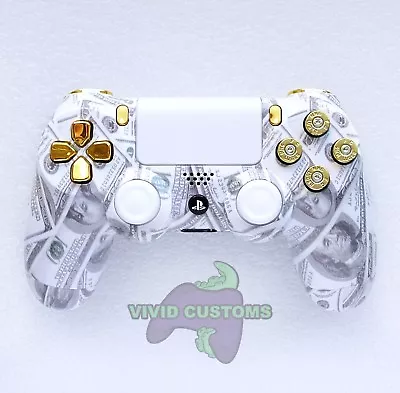 $209.05 • Buy Custom PS4 Controller Cash Money Bullet Mod PlayStation 4 Dualshock V2 Gamepad