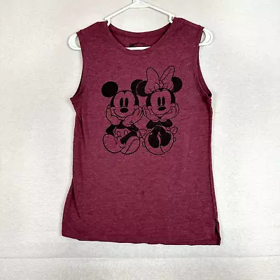 Mickey Minnie Mouse Disney Tank Top Shirt Womens Medium Sleeveless Red • $7.89